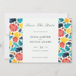 Reserva La Fecha Boda de girasoles de color amarillo azul natural