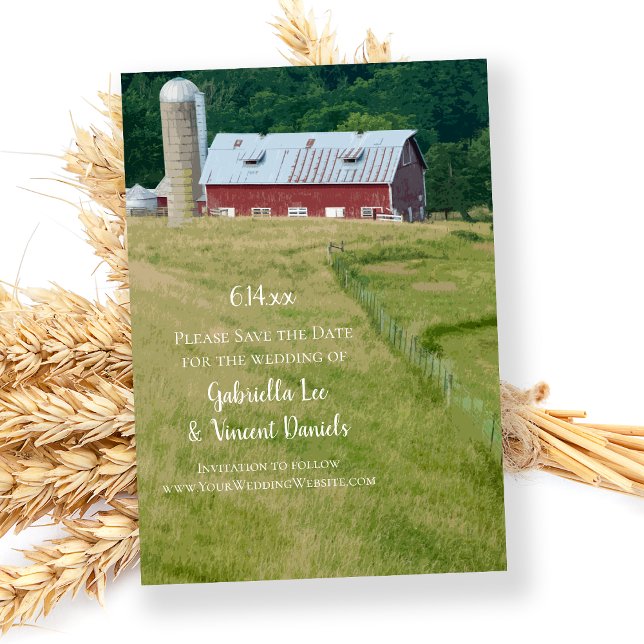 Reserva La Fecha Boda de Granja de Granjas Red Barn y Silo Salven l (Subido por el creador)