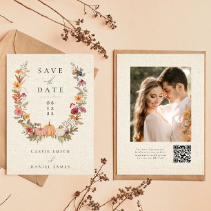 Reserva La Fecha Boda de guirnaldas botánicas de Wildflower Floral
