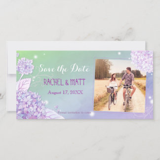 Reserva La Fecha Boda de Hydrangeas por la noche. Foto Save the Dat