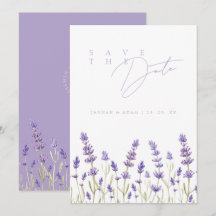 Boda de Iniciales de Flores Silvestres de Lavanda 