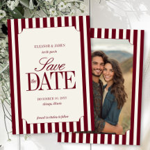 Boda de invierno con raya preppy de dinero antiguo
