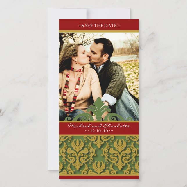 Reserva La Fecha Boda de invierno Guardar el Boda de fechas (Anverso)