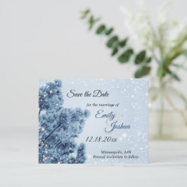 Reserva La Fecha Boda de invierno: nieve y pino