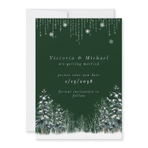 Boda de Invierno Pinos Copos de Nieve