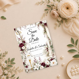 Reserva La Fecha Boda de Jardín de Celo Romántico Elegancia