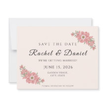 Boda de Jardín Floral de Acuarela con Rubor Person