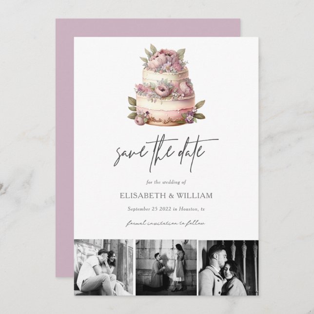 Reserva La Fecha Boda de jardín Guardar el código QR de fecha (Anverso / Reverso)