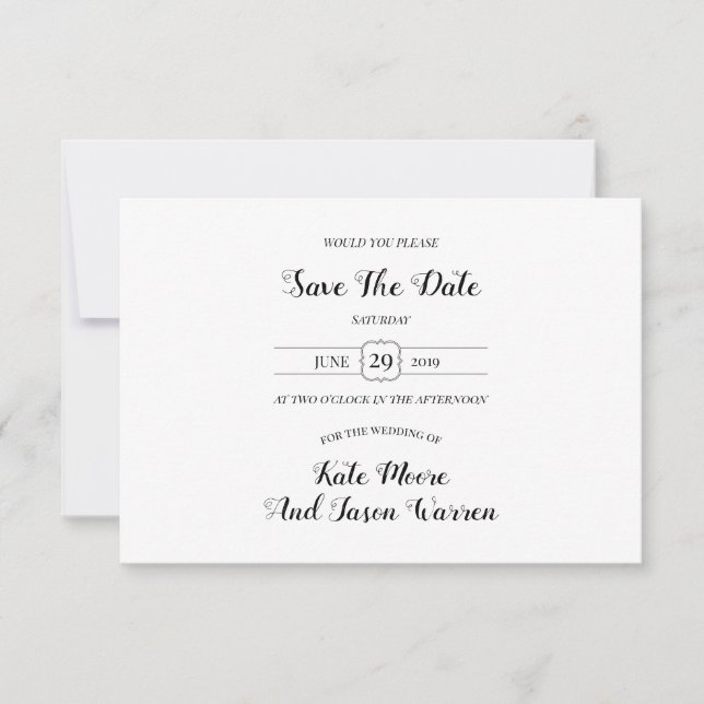 Reserva La Fecha Boda de jardín mágico (Anverso)