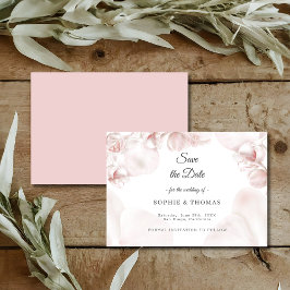 Reserva La Fecha Boda de la acuarela de orquídeas rosadas