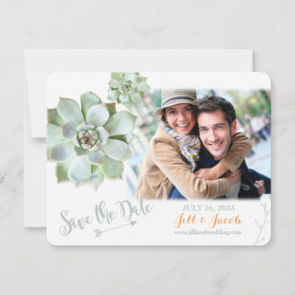 Reserva La Fecha Boda de la foto de Cute Sage Succulents Save the D