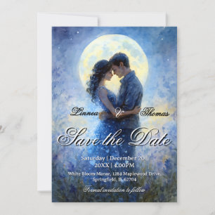 Reserva La Fecha Boda de la luna Celestial Love Night Sky Theme