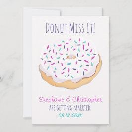 Reserva La Fecha Boda de la Miss It de Donut con escarcha