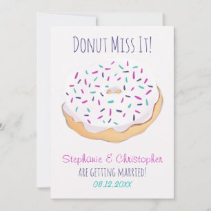 Reserva La Fecha Boda de la Miss It de Donut con escarcha