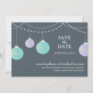 Reserva La Fecha Boda de linternas de papel salva la fecha