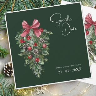 Reserva La Fecha Boda de los Navidades de la Fiesta Verde de Esmera