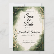 Boda de lujo minimalista esmeralda elegante