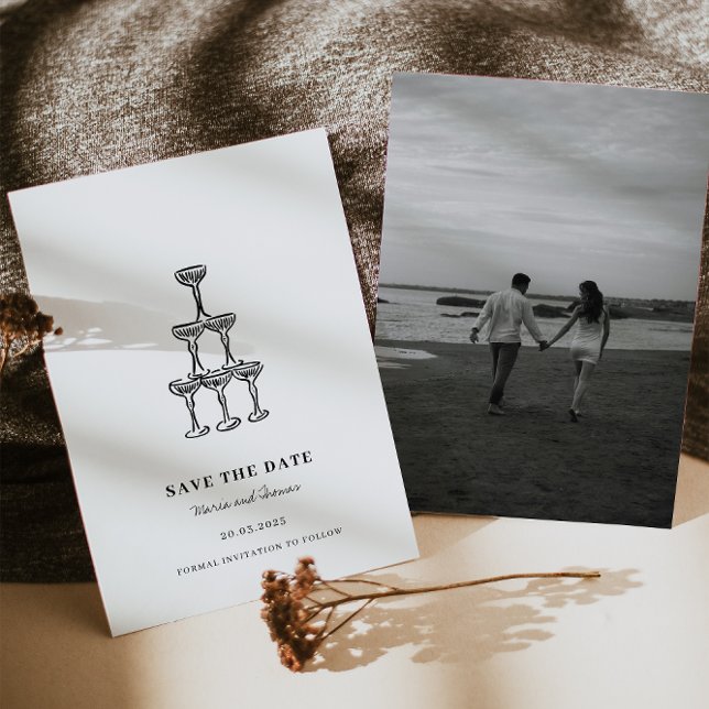 Reserva La Fecha Boda de mano moderna salva la fecha (Subido por el creador)