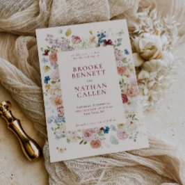 Reserva La Fecha Boda de marco floral de mariposa romántica