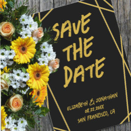 Reserva La Fecha Boda de marco geométrico