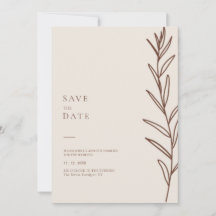 Boda de marfil floral de mano minimalista