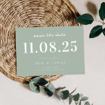 Reserva La Fecha Boda De Moda Mínima Fecha No Foto Guardar La Fecha<br><div class="desc">Personalice esta boda mínima de diseño de moda para guardar la fecha con todos sus detalles.</div>