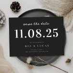 Reserva La Fecha Boda De Moda Mínima Fecha No Foto Guardar La Fecha<br><div class="desc">Personalice esta boda mínima de diseño de moda para guardar la fecha con todos sus detalles.</div>