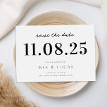 Reserva La Fecha Boda De Moda Mínima Fecha No Foto Guardar La Fecha<br><div class="desc">Personalice esta boda mínima de diseño de moda para guardar la fecha con todos sus detalles.</div>