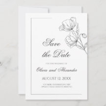 Boda de moda minimalista con flores de amapola sal