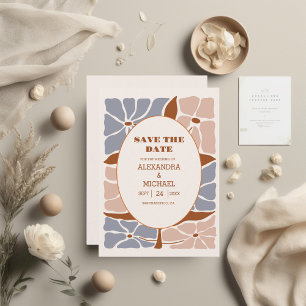 Reserva La Fecha Boda de Moda retro floral Boho