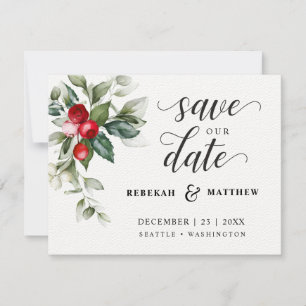 Reserva La Fecha Boda de Navidades de Berry en invierno suave