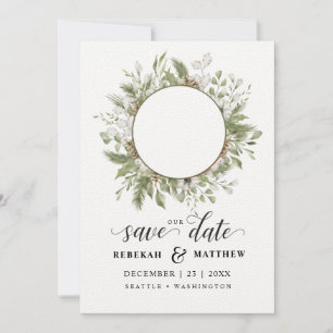 Reserva La Fecha Boda de Navidades de follaje   Foto Guardar la fec