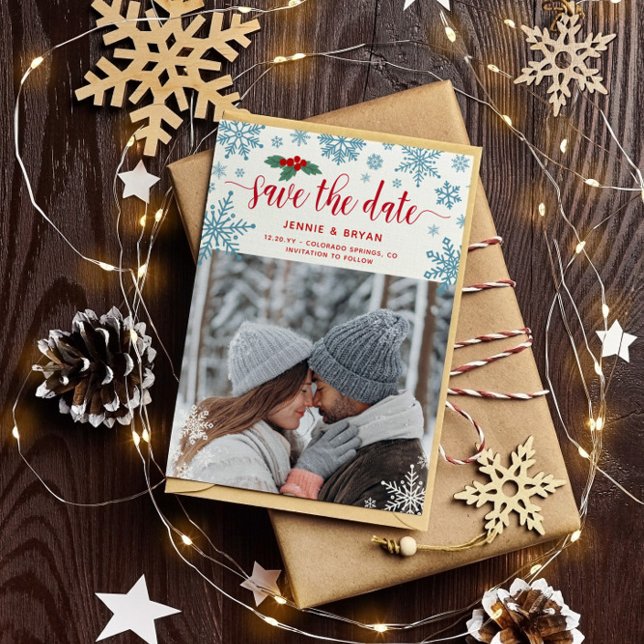 Reserva La Fecha Boda de Navidades fotográficos de copas de nieve a (Subido por el creador)