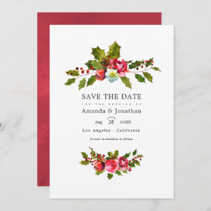 Reserva La Fecha Boda de navidades Holly Photo