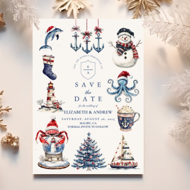 Reserva La Fecha Boda de Navidades marítimos de Merry (Subido por el creador)