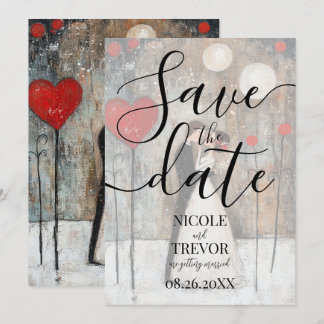 Reserva La Fecha Boda de novia y novio caprichosa personalizada