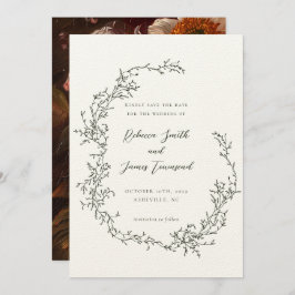 Reserva La Fecha Boda de Olive de pintura Bella Artes de guirnaldas