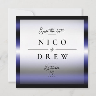 Reserva La Fecha Boda de orgullo de cuero elegante