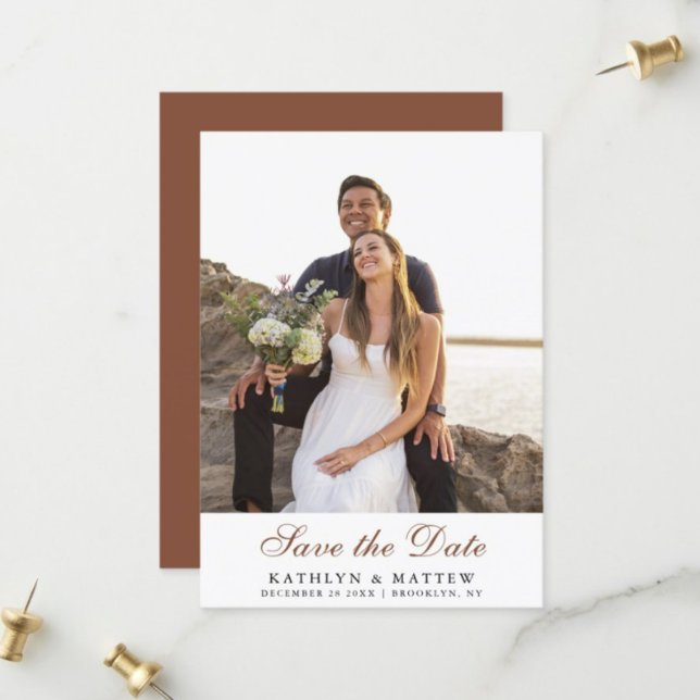 Reserva La Fecha Boda de otoño de calabaza botánica rústica (Subido por el creador)