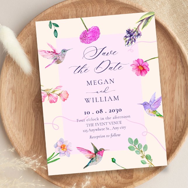 Reserva La Fecha Boda de pájaros florales (Subido por el creador)