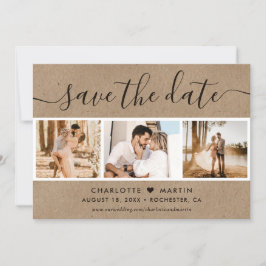 Reserva La Fecha Boda de papel Kraft ruso 4 Foto