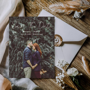Reserva La Fecha Boda de pareja de la naturaleza del jardín simple