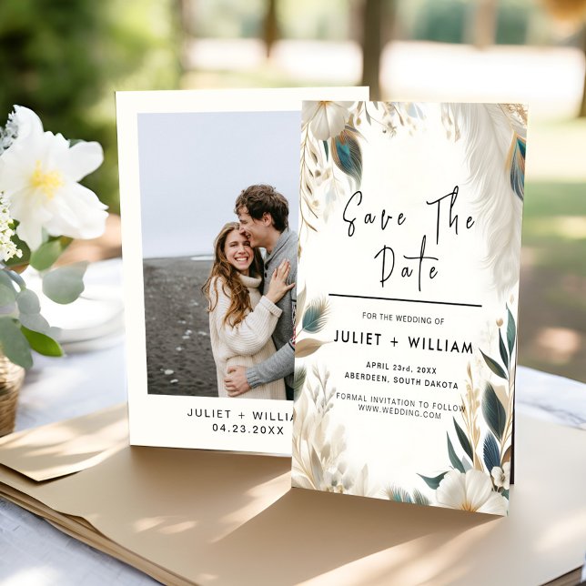 Reserva La Fecha Boda de pavo real con cielo ruso en Asia (Subido por el creador)