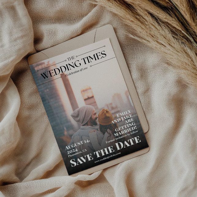 Reserva La Fecha Boda de periódico de revista divertida foto (Subido por el creador)