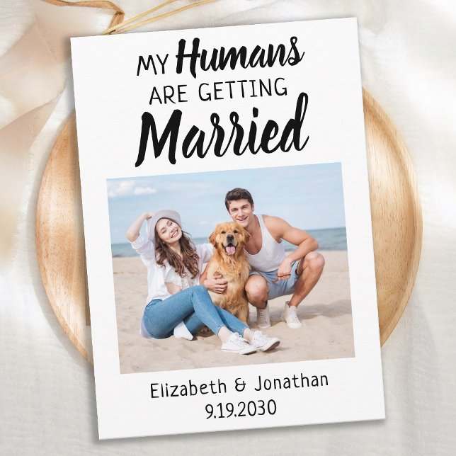 Reserva La Fecha Boda de perros fotográficos modernos (Subido por el creador)