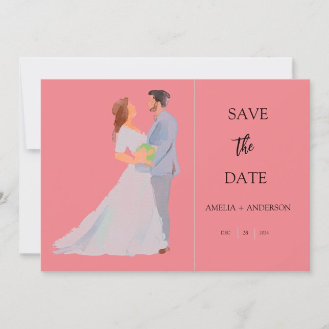 Reserva La Fecha Boda de personalizable (Anverso)