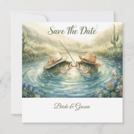 Reserva La Fecha Boda de Pesca en Texas, Save the Date