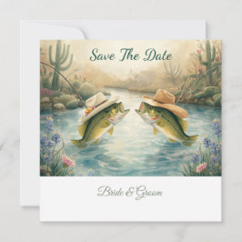 Reserva La Fecha Boda de Pesca en Texas, Save the Date