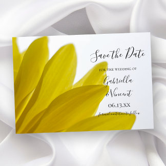 Reserva La Fecha Boda de Petales de flores de margarita amarilla sa