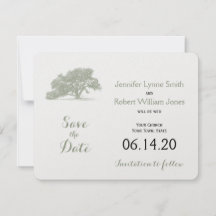 Boda de plantación de roble Guardar la fecha